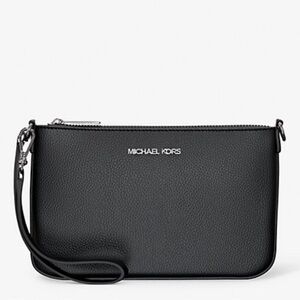 NWT Michael Kors Black Canvas Wristlet